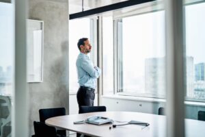 Leader creating space for strategic thinking away from the urgency of daily work.